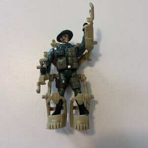 Vintage Military Action figure w/Exo Armor Gear Toy Collectible 4 1/4 Inches